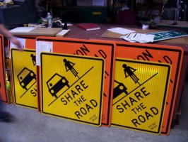 My favorite sign, share the road!